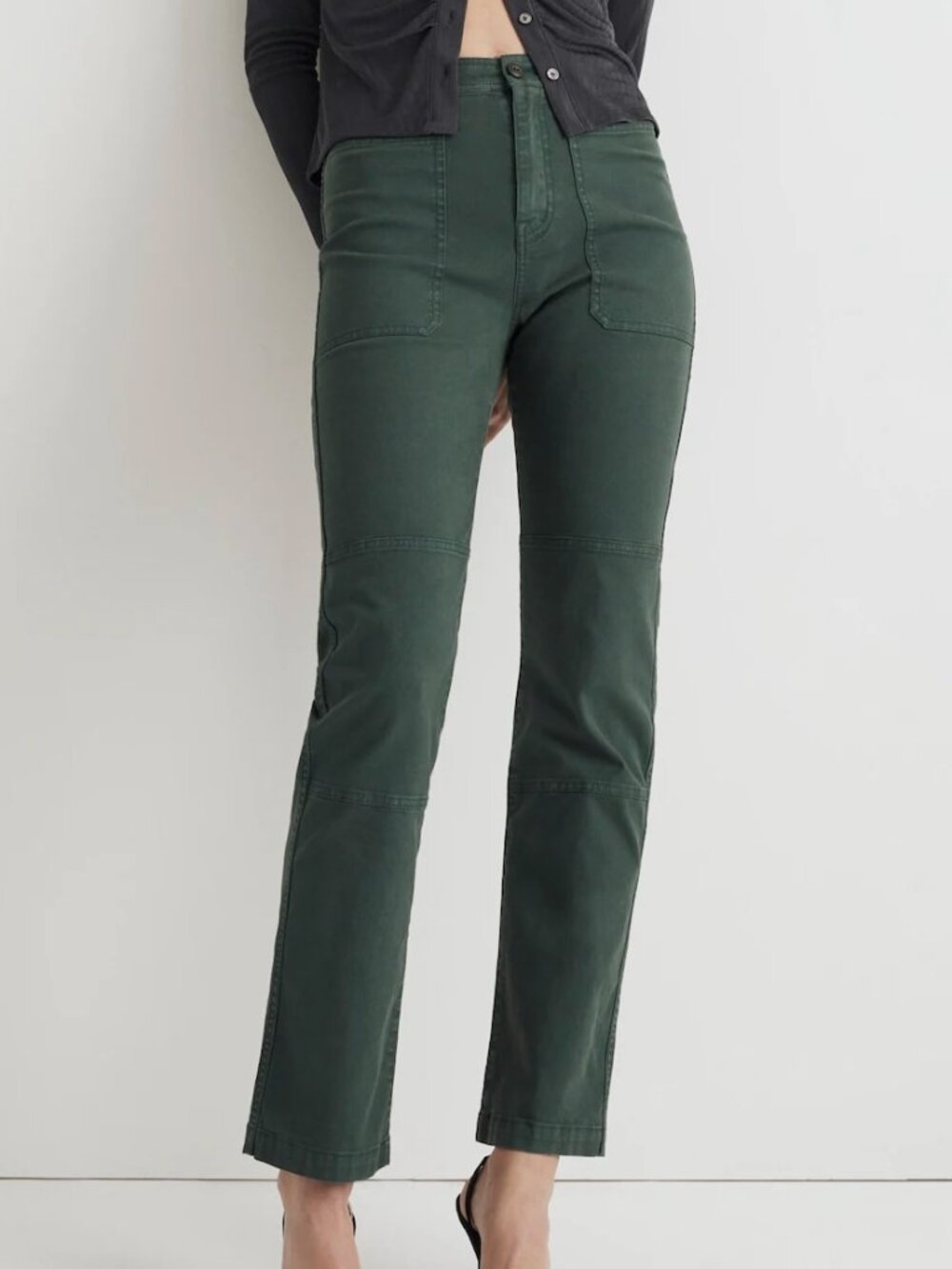 NWT MADEWELL  Petite '90s Straight Cargo Pant in Garment-Dyed Canvas 26P